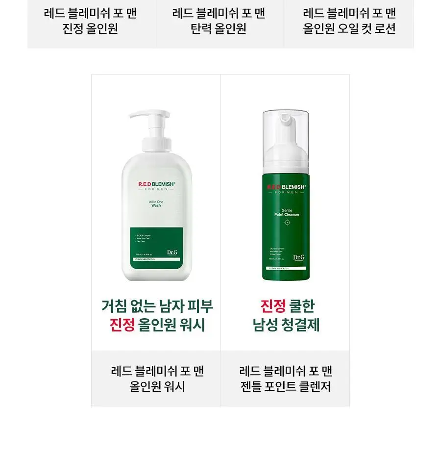 [증정 기획] 닥터지 레드 블레미쉬 포 맨 올인원 오일컷 로션 150ml 기획 (+30ml) 상세페이지 21